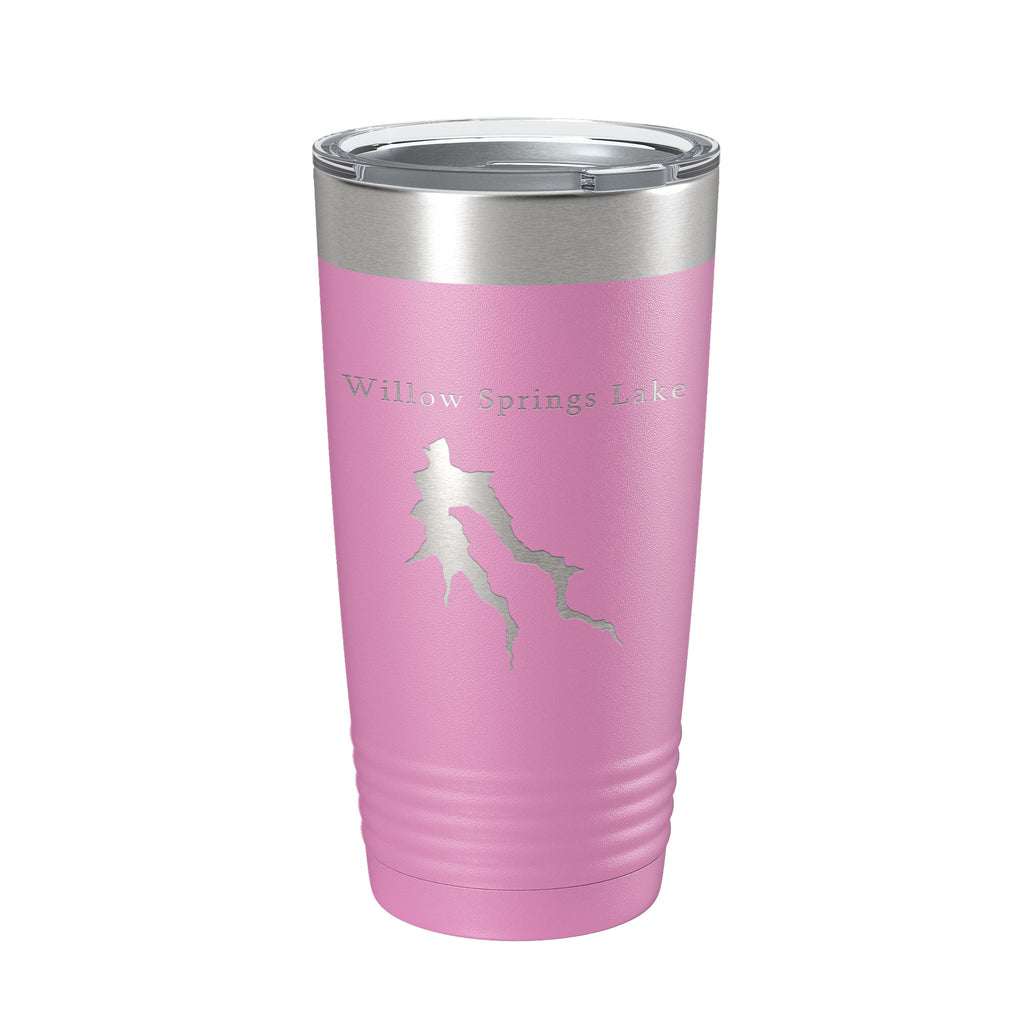 Willow Springs Lake Map Tumbler Travel Mug Insulated Laser Engraved Coffee Cup Arizona 20 oz