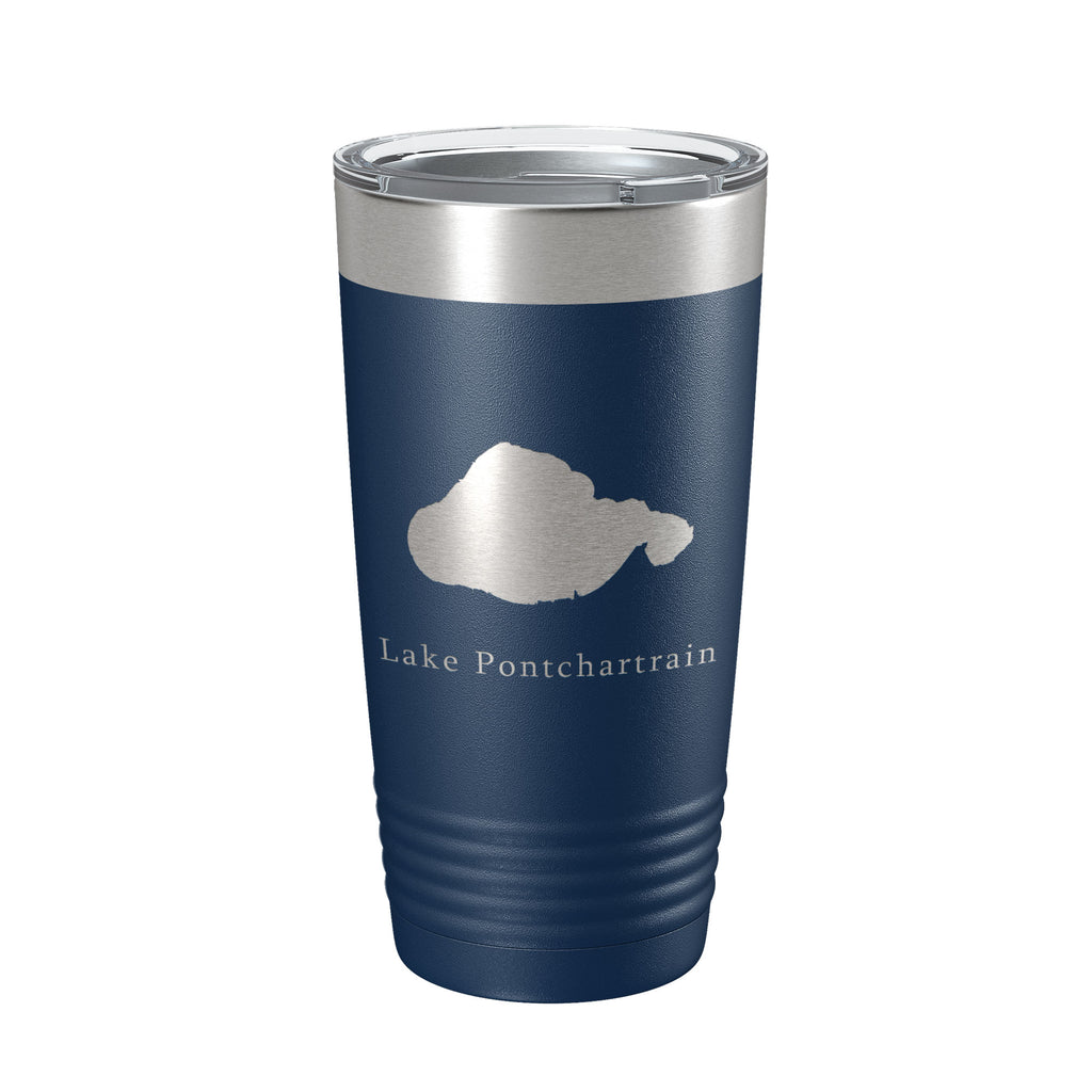 Lake Pontchartrain Map Tumbler Travel Mug Insulated Laser Engraved Coffee Cup New Orleans, Louisiana 20 oz