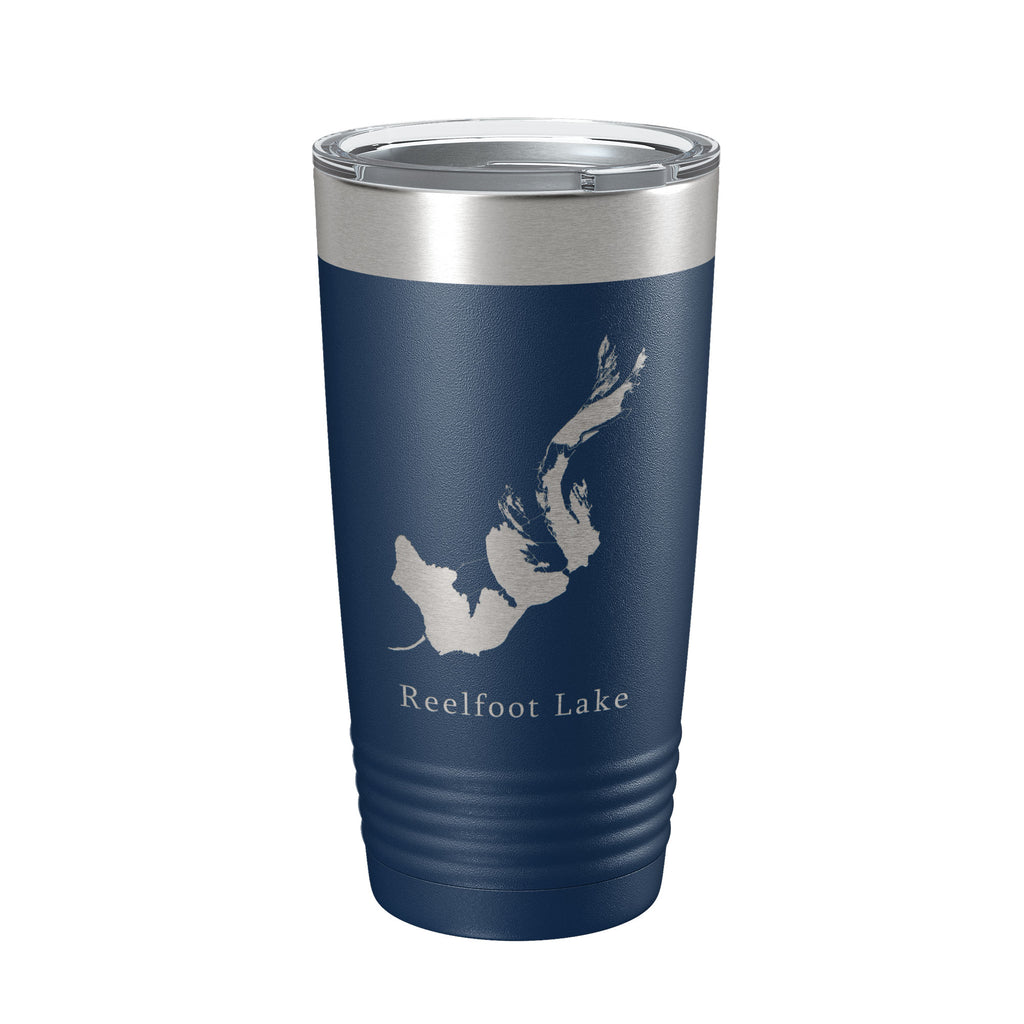Reelfoot Lake Map Tumbler Travel Mug Insulated Laser Engraved Coffee Cup Tennessee Kentucky 20 oz