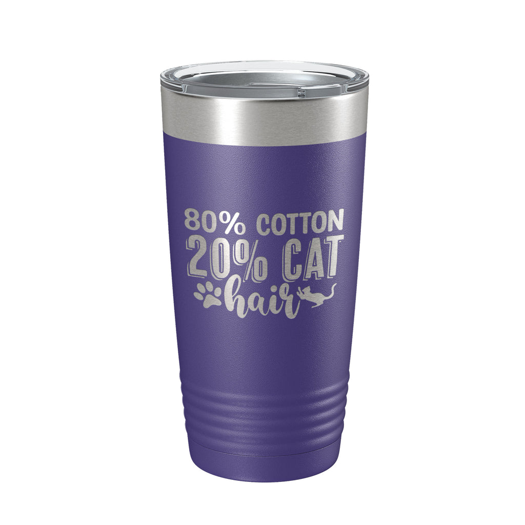 Cat Hair Joke Tumbler Funny Cat Lover Gift Travel Mug Insulated Laser Engraved Coffee Cup 20 oz