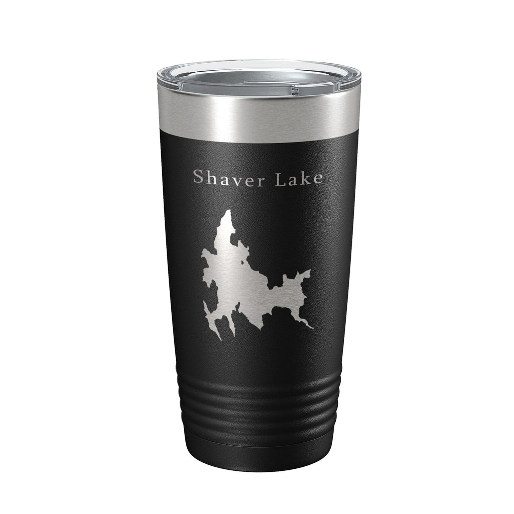 Shaver Lake Map Tumbler Travel Mug Insulated Laser Engraved Coffee Cup California 20 oz