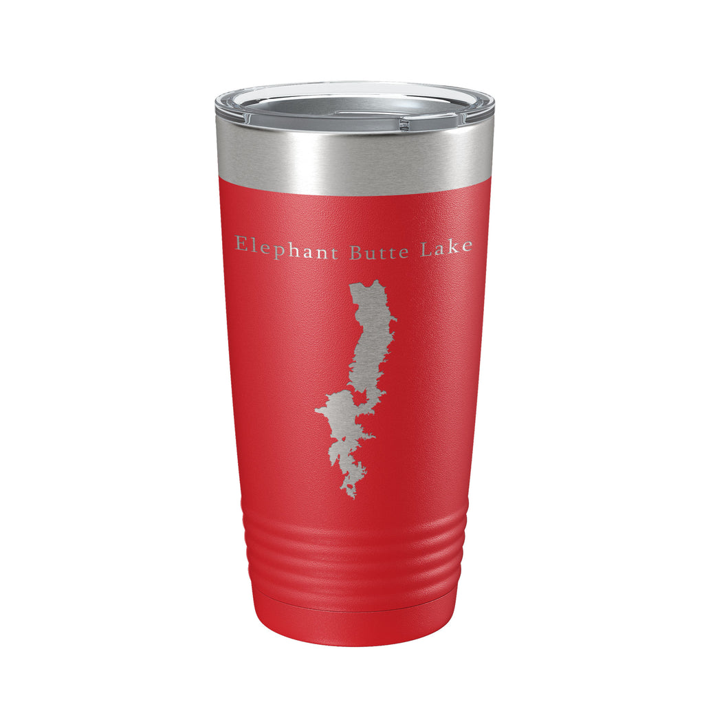 Elephant Butte Lake Map Tumbler Travel Mug Insulated Laser Engraved Coffee Cup New Mexico 20 oz