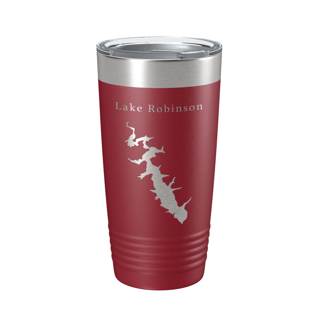 Lake Robinson Map Tumbler Travel Mug Insulated Laser Engraved Coffee Cup South Carolina 20 oz