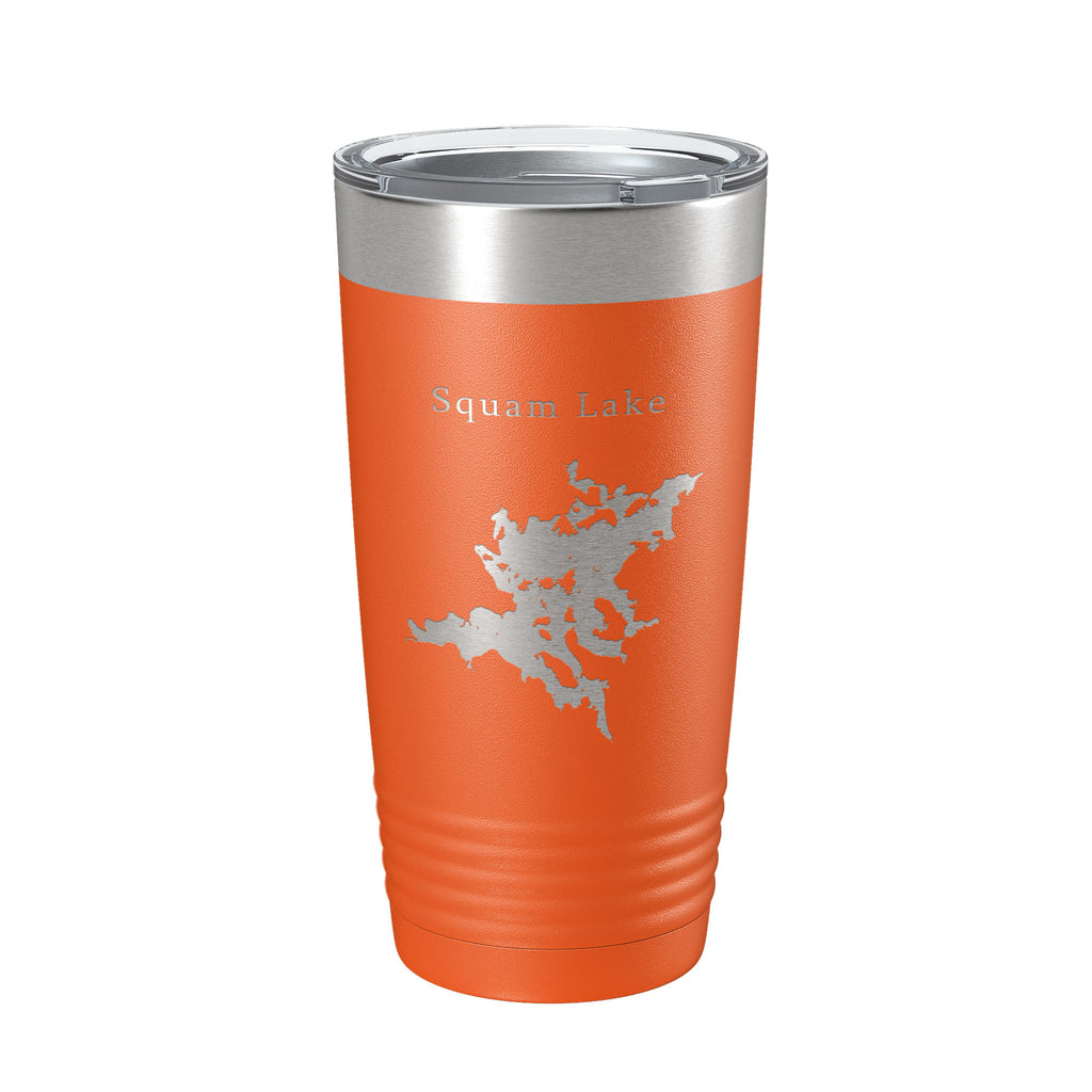 Squam Lake Map Tumbler Travel Mug Insulated Laser Engraved Coffee Cup New Hampshire 20 oz