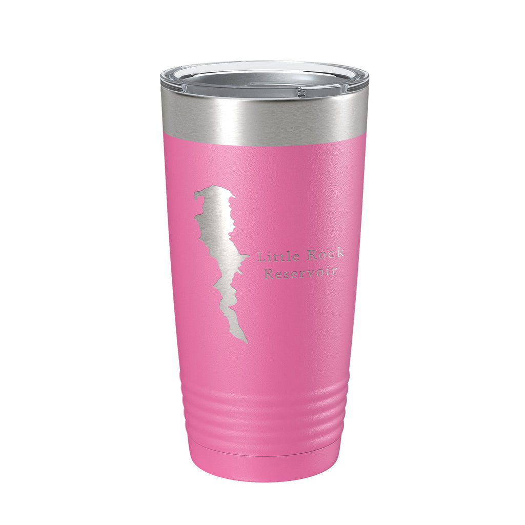 Little Rock Reservoir Tumbler Lake Map Travel Mug Insulated Laser Engraved Coffee Cup California 20 oz