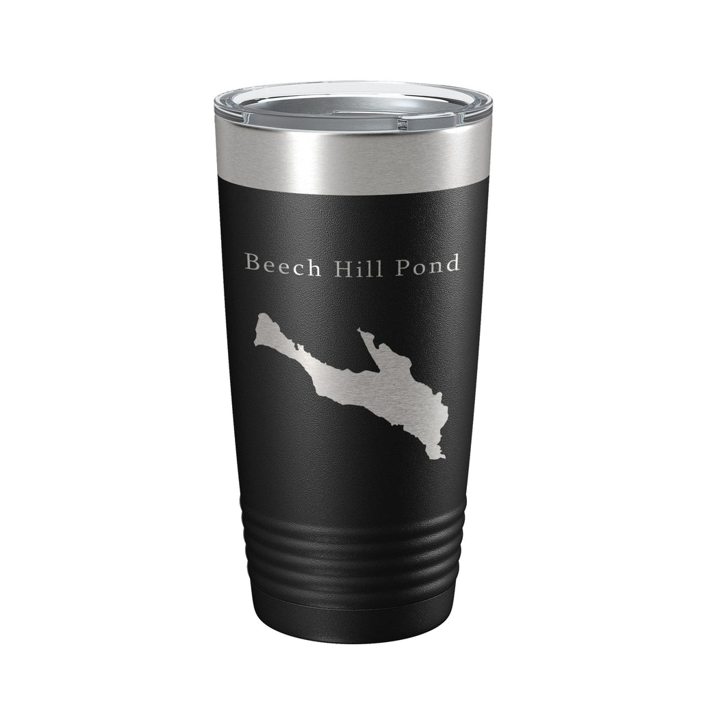 Beech Hill Pond Tumbler Lake Map Travel Mug Insulated Laser Engraved Coffee Cup Maine 20 oz