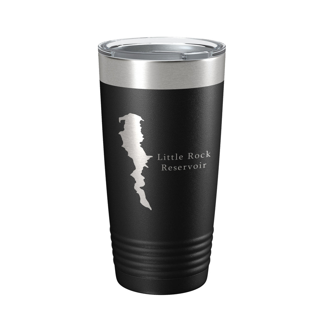 Little Rock Reservoir Tumbler Lake Map Travel Mug Insulated Laser Engraved Coffee Cup California 20 oz
