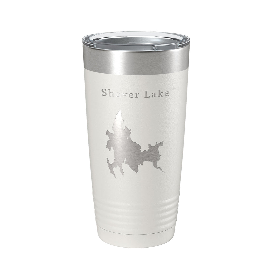 Shaver Lake Map Tumbler Travel Mug Insulated Laser Engraved Coffee Cup California 20 oz