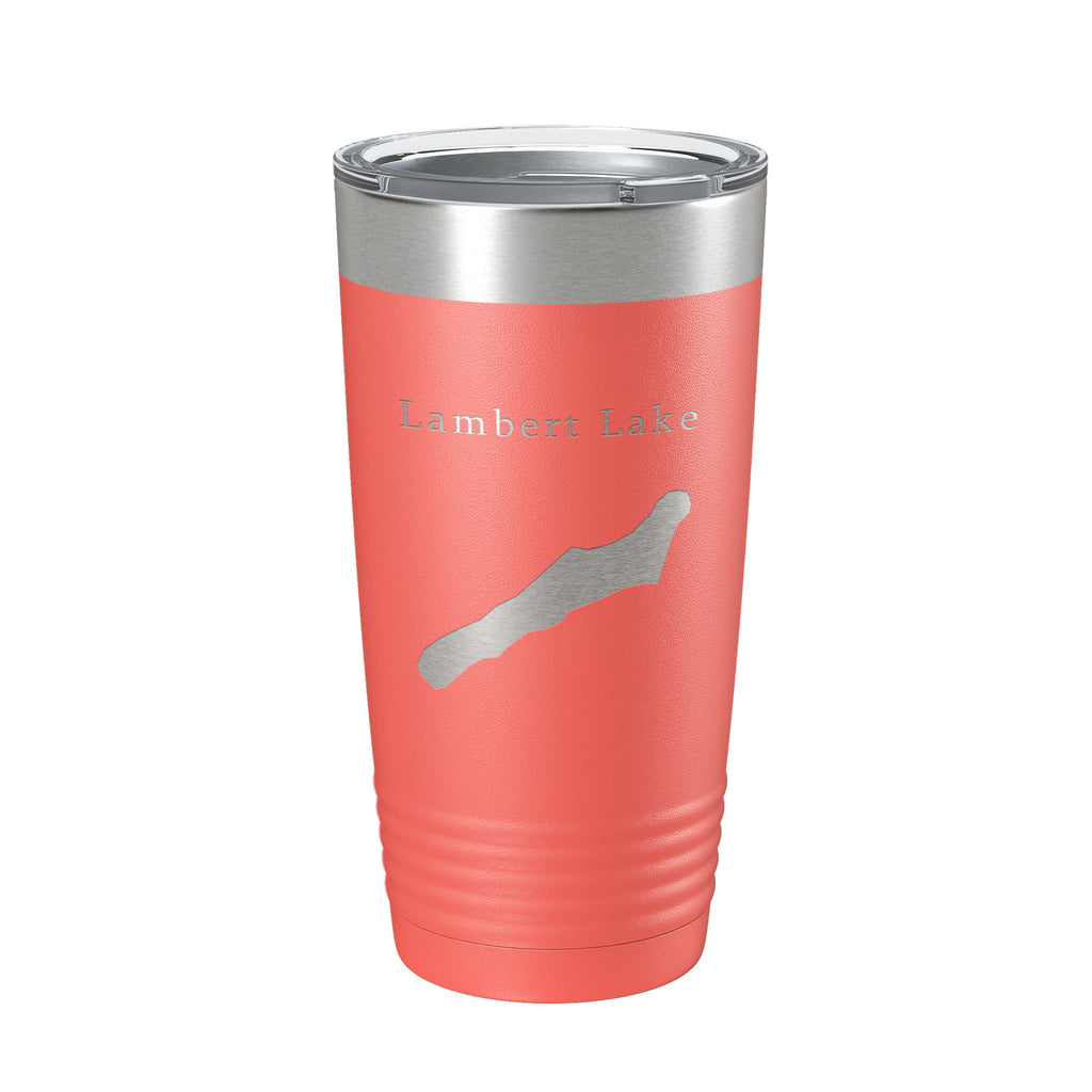 Lambert Lake Map Tumbler Travel Mug Insulated Laser Engraved Coffee Cup Georgia 20 oz