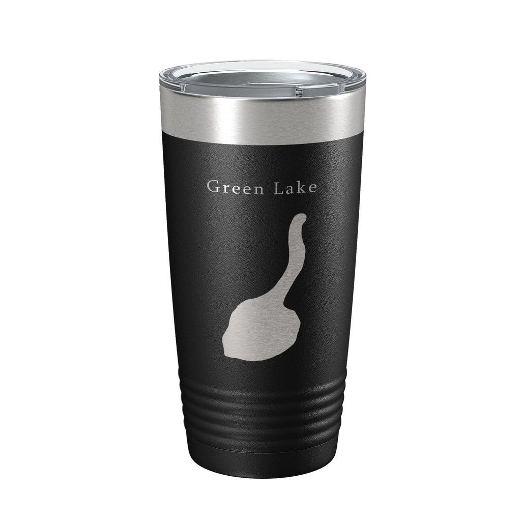 Green Lake Map Tumbler Travel Mug Insulated Laser Engraved Coffee Cup New York 20 oz
