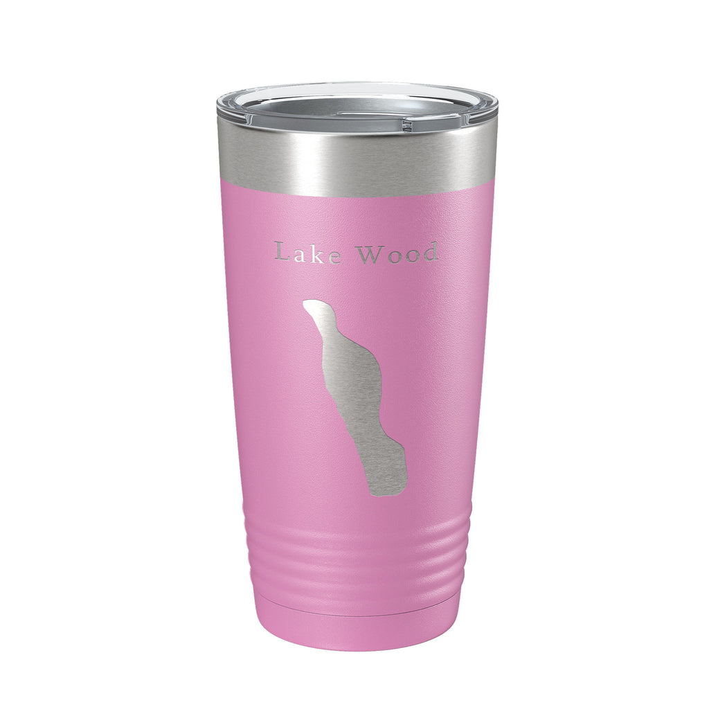 Lake Wood Map Tumbler Travel Mug Insulated Laser Engraved Coffee Cup Acadia Maine 20 oz