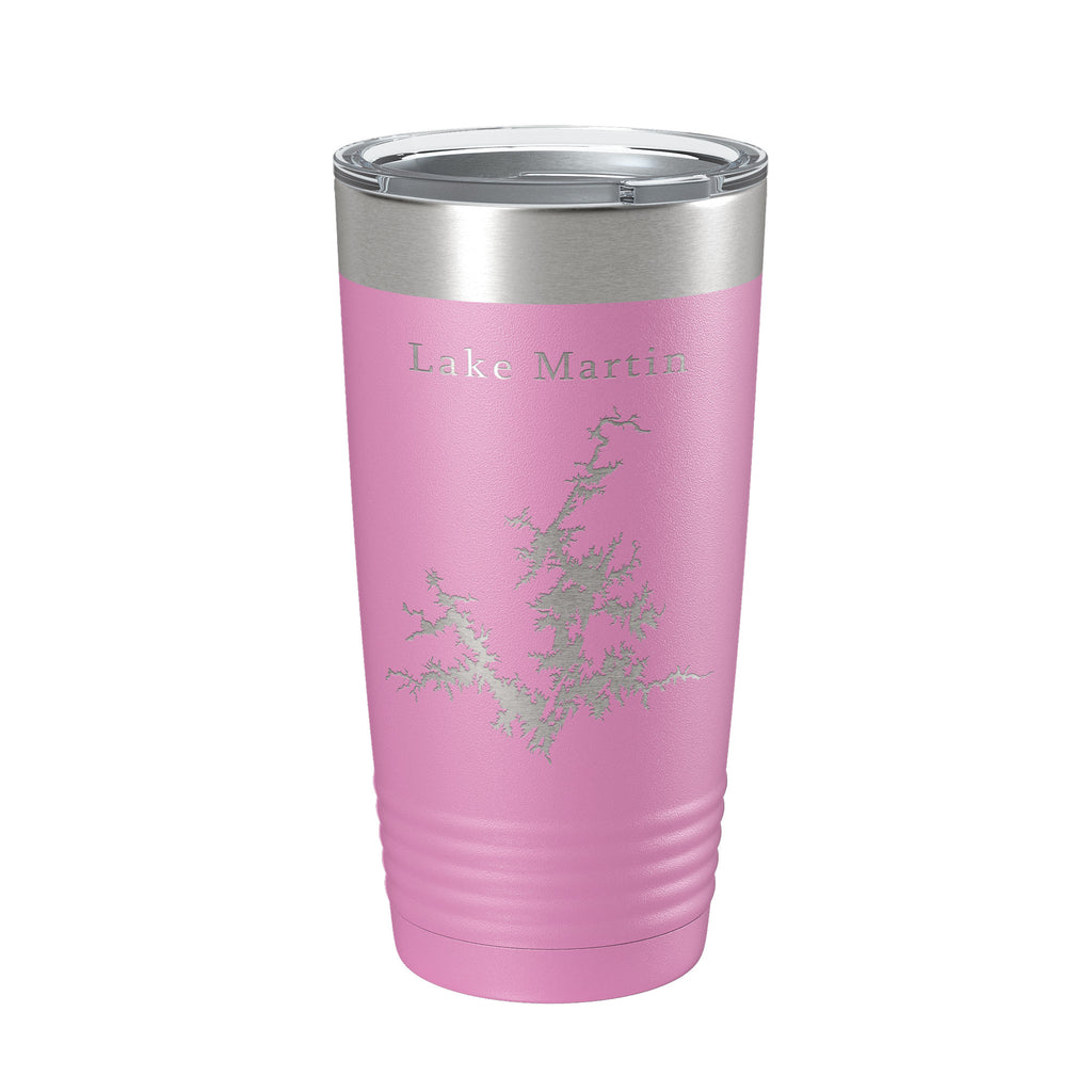 Lake Martin Map Tumbler Travel Mug Insulated Laser Engraved Coffee Cup Alabama 20 oz