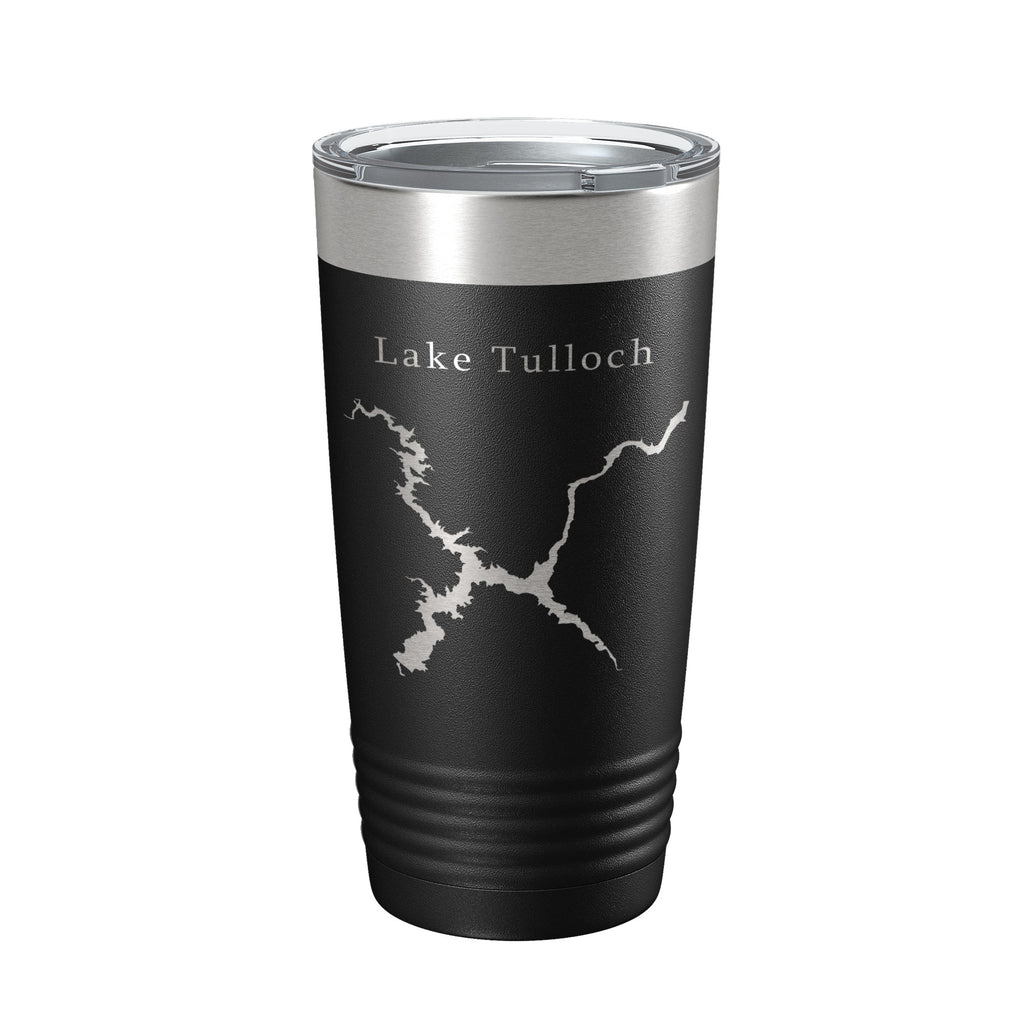 Lake Tulloch Map Tumbler Travel Mug Insulated Laser Engraved Coffee Cup California 20 oz