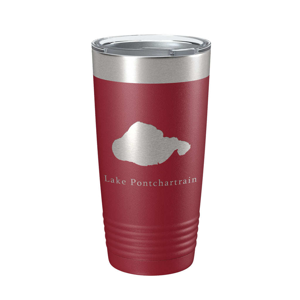 Lake Pontchartrain Map Tumbler Travel Mug Insulated Laser Engraved Coffee Cup New Orleans, Louisiana 20 oz