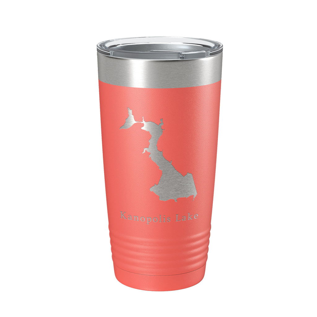 Kanopolis Lake Map Tumbler Travel Mug Insulated Laser Engraved Coffee Cup Kansas 20 oz