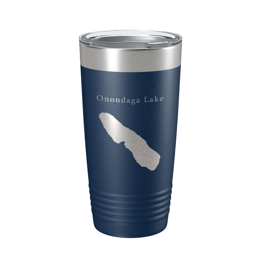 Onondaga Lake Map Tumbler Travel Mug Insulated Laser Engraved Coffee Cup Syracuse New York 20 oz
