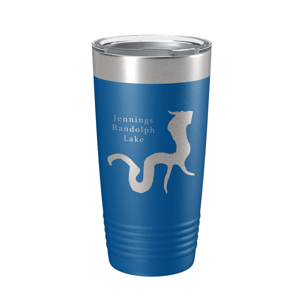 Jennings Randolph Lake Map Tumbler Travel Mug Insulated Laser Engraved Coffee Cup West Virginia 20 oz