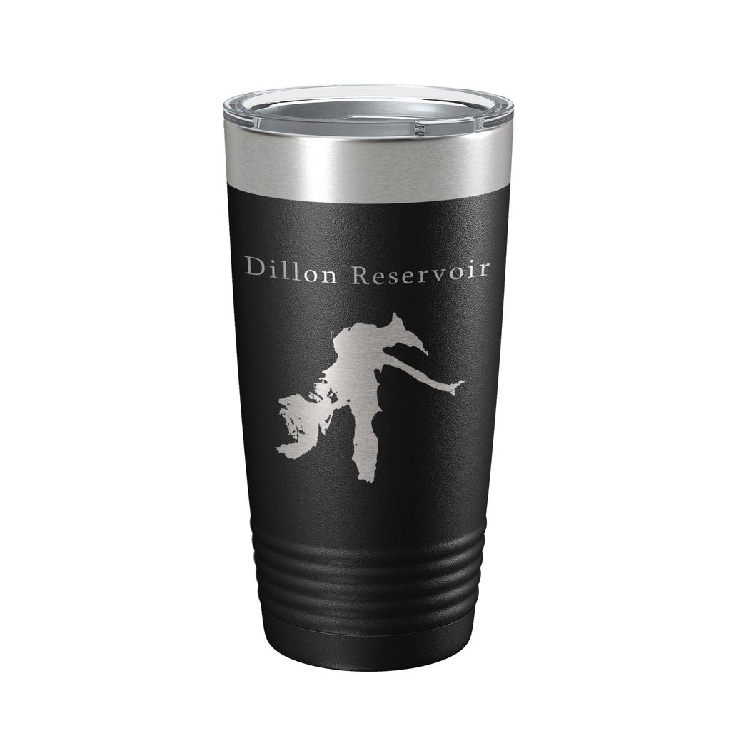 Dillon Reservoir Tumbler Lake Map Travel Mug Insulated Laser Engraved Coffee Cup Colorado 20 oz