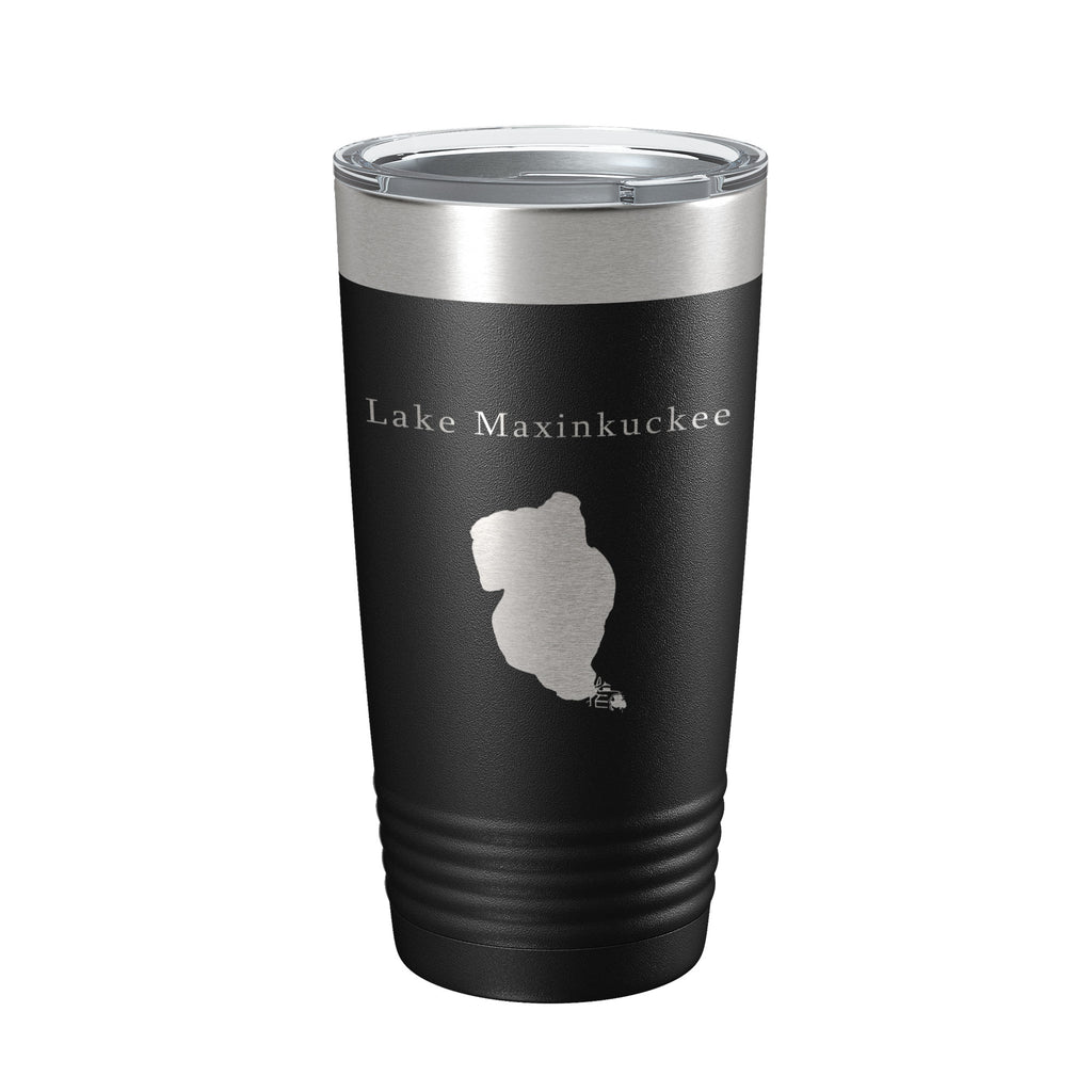 Lake Maxinkuckee Map Tumbler Travel Mug Insulated Laser Engraved Coffee Cup Indiana 20 oz