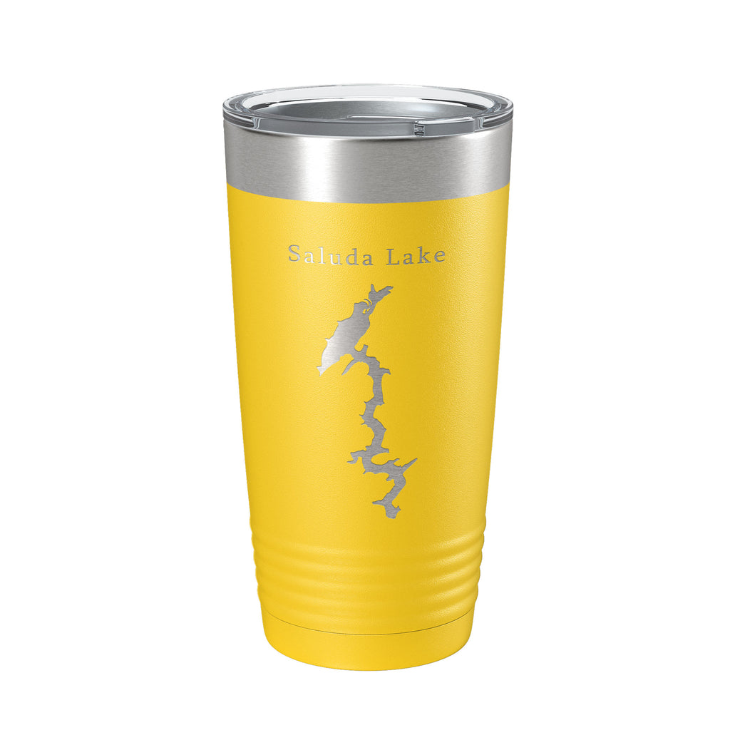 Saluda Lake Map Tumbler Travel Mug Insulated Laser Engraved Coffee Cup South Carolina 20 oz