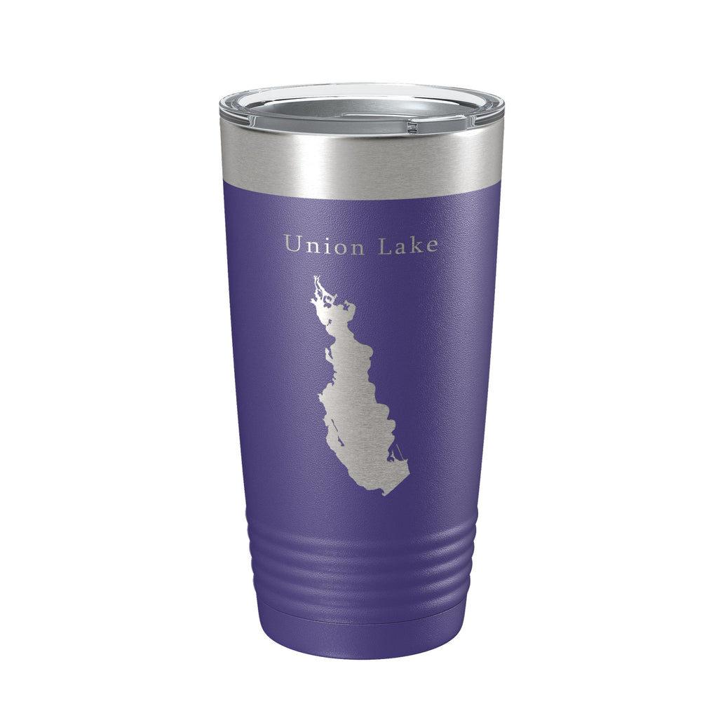 Union Lake Map Tumbler Travel Mug Insulated Laser Engraved Coffee Cup New Jersey 20 oz
