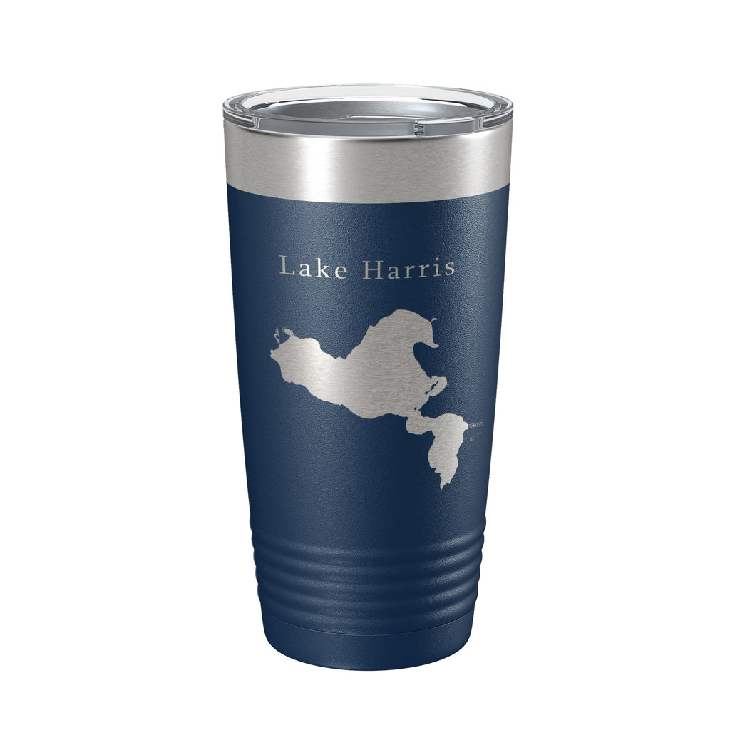 Lake Harris Map Tumbler Travel Mug Insulated Laser Engraved Coffee Cup Florida 20 oz