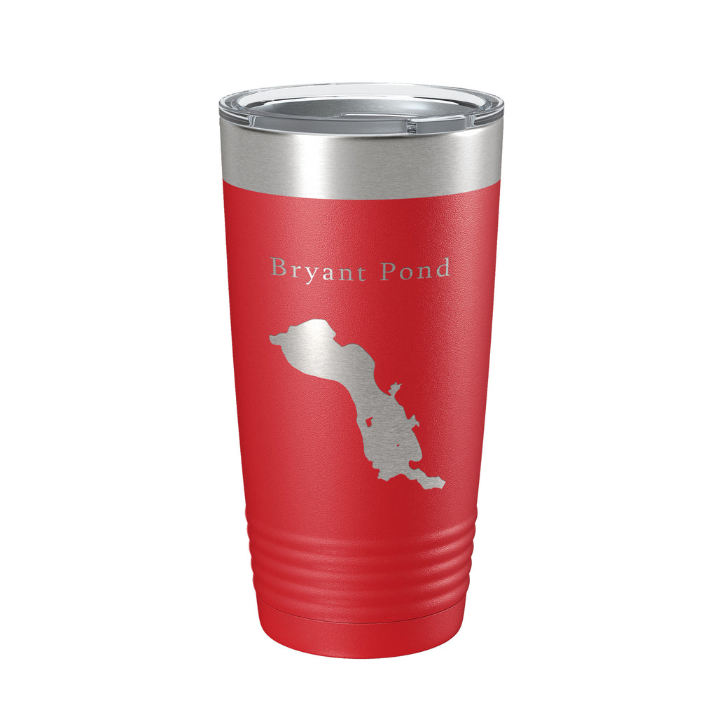 Bryant Pond Lake Christopher Map Tumbler Travel Mug Insulated Laser Engraved Coffee Cup Maine 20 oz