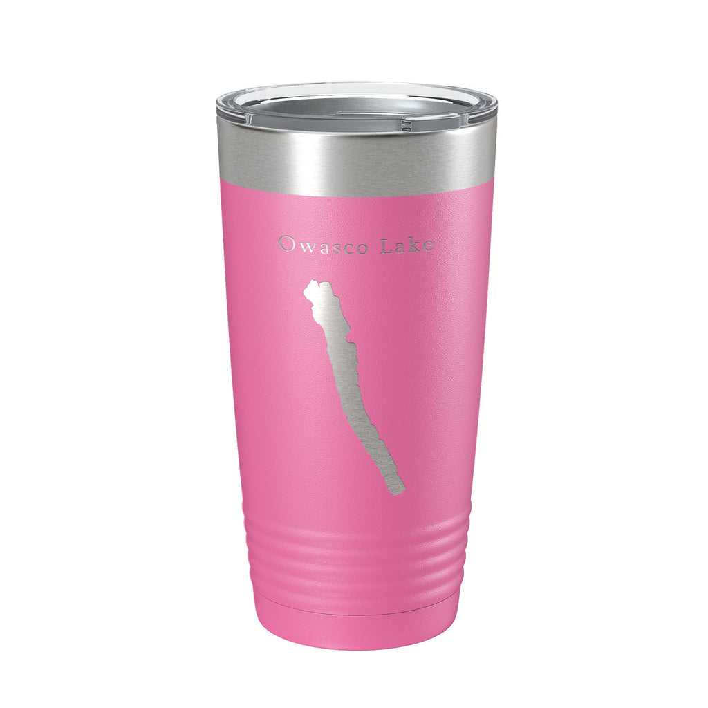 Owasco Lake Map Tumbler Travel Mug Insulated Laser Engraved Coffee Cup New York 20 oz