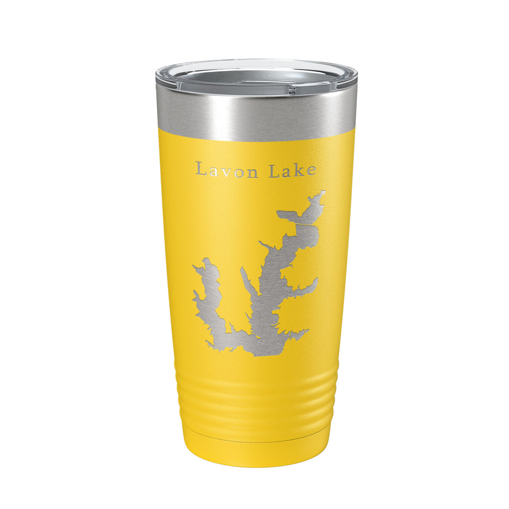 Lavon Lake Map Tumbler Travel Mug Insulated Laser Engraved Coffee Cup Texas 20 oz