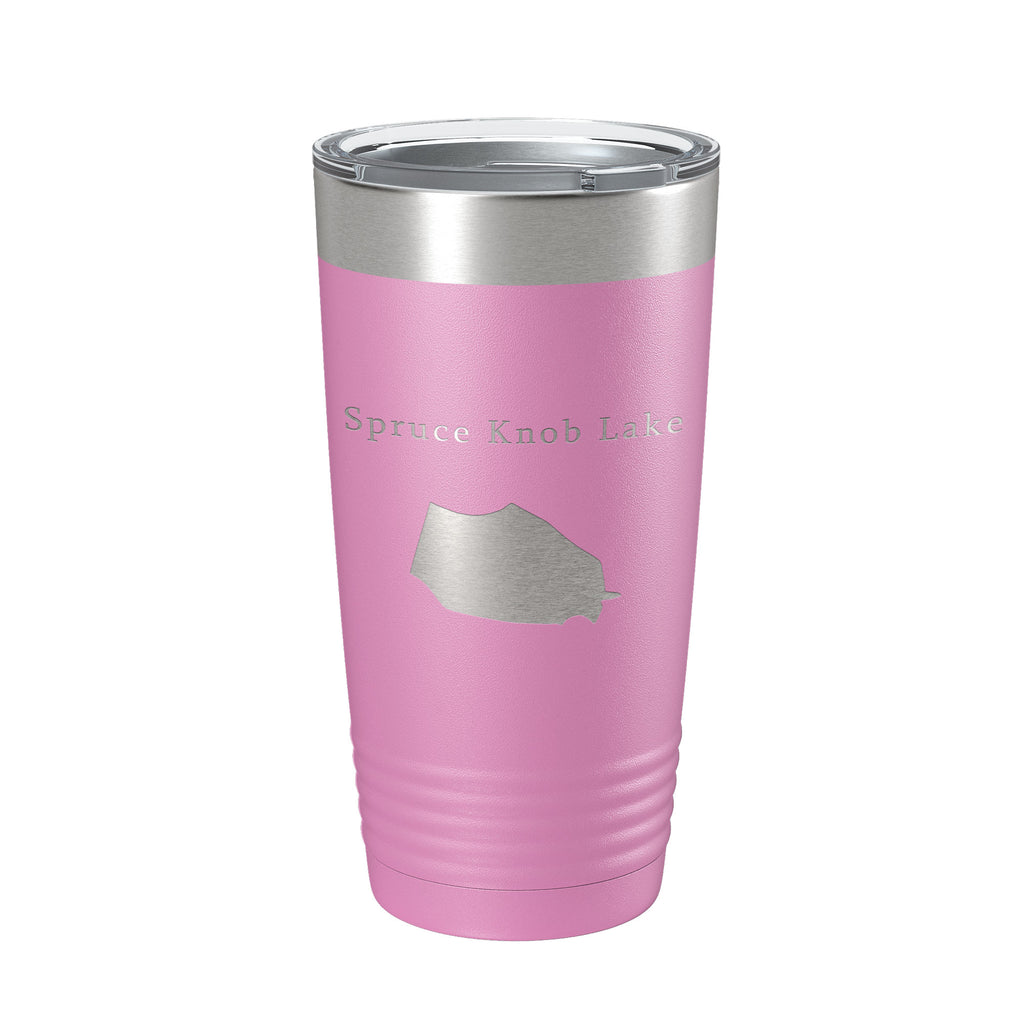 Spruce Knob Lake Map Tumbler Travel Mug Insulated Laser Engraved Coffee Cup West Virginia 20 oz