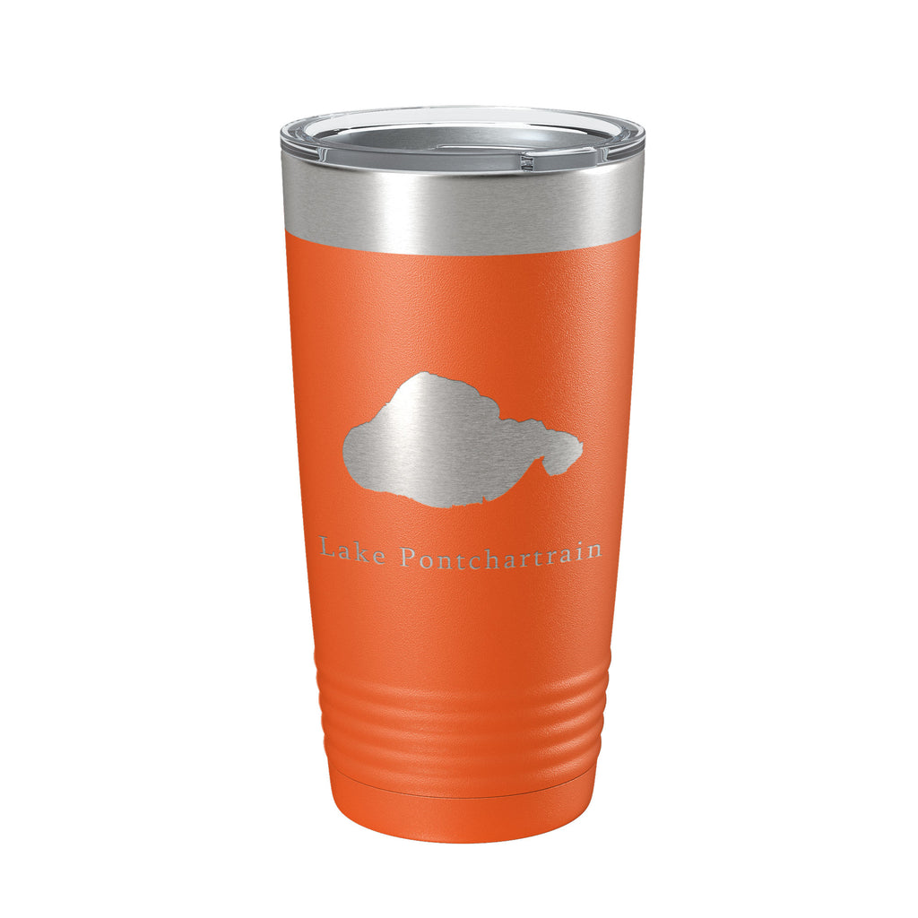 Lake Pontchartrain Map Tumbler Travel Mug Insulated Laser Engraved Coffee Cup New Orleans, Louisiana 20 oz