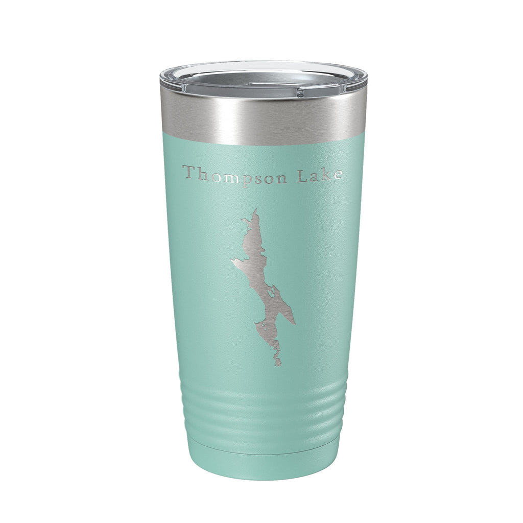 Thompson Lake Map Tumbler Travel Mug Insulated Laser Engraved Coffee Cup Maine 20 oz