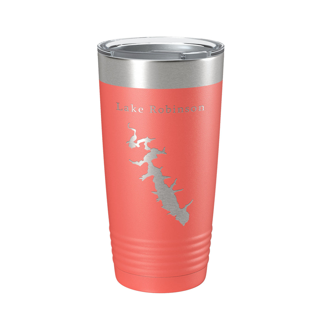 Lake Robinson Map Tumbler Travel Mug Insulated Laser Engraved Coffee Cup South Carolina 20 oz
