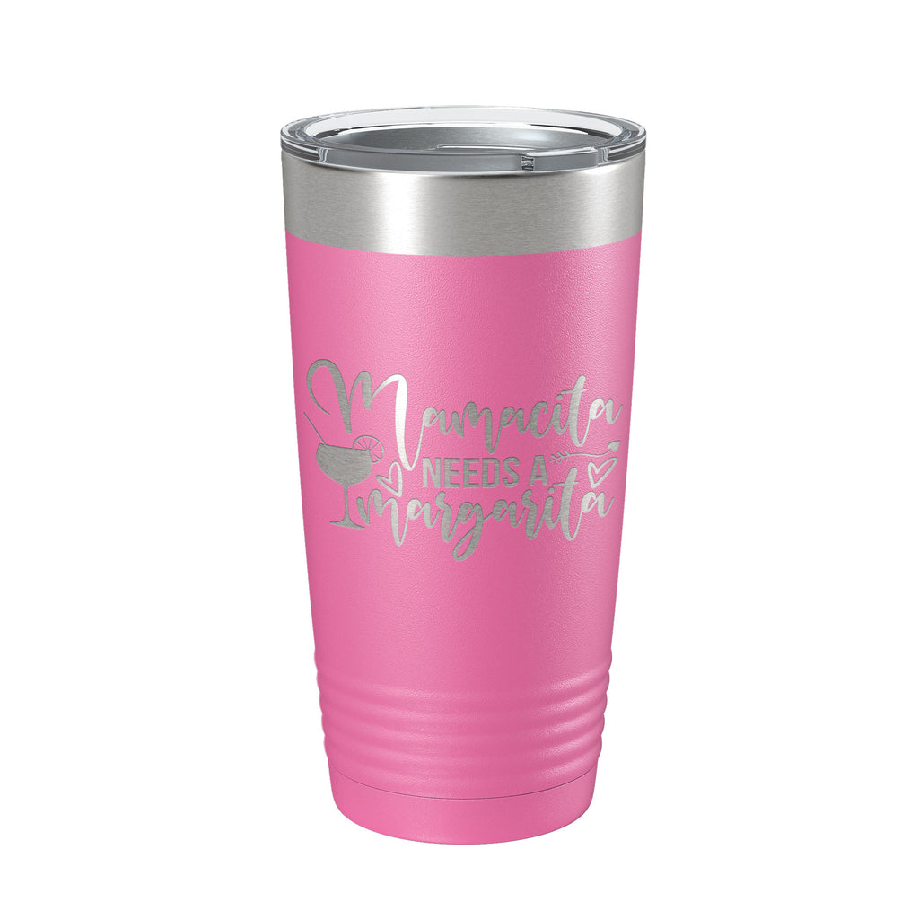 Mamacita Needs A Margarita Tumbler Funny Mom Travel Mug Mother's Day Gift Insulated Laser Engraved Coffee Cup Momma Mama Drink 20 oz