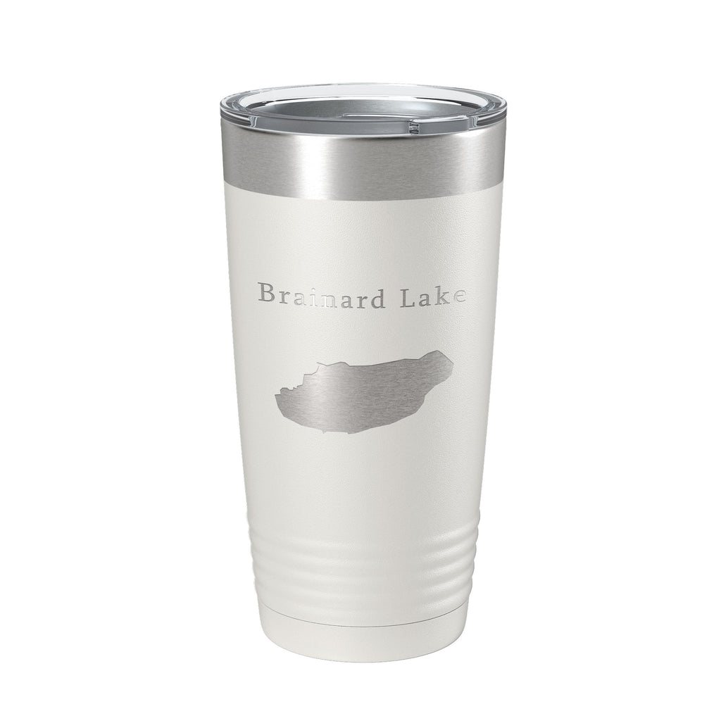 Brainard Lake Map Tumbler Travel Mug Insulated Laser Engraved Coffee Cup Colorado 20 oz