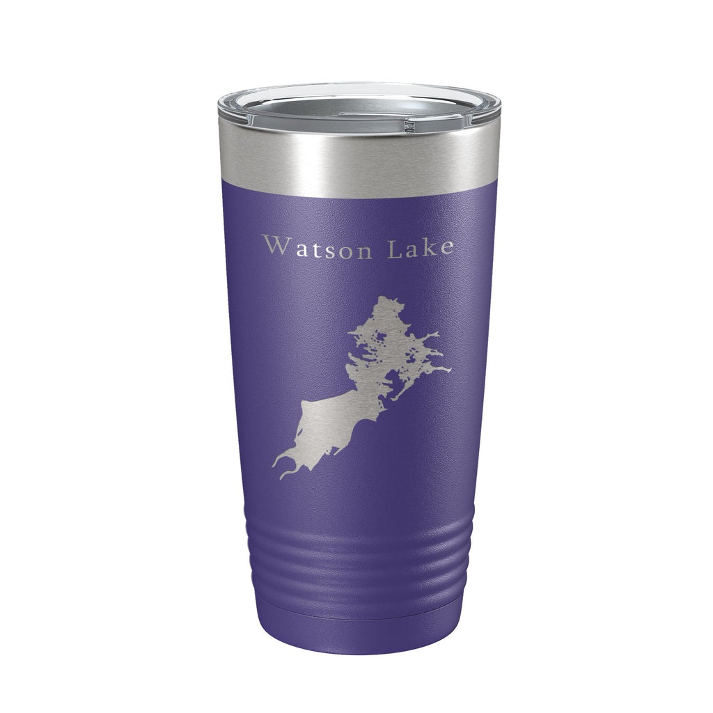 Watson Lake Map Tumbler Travel Mug Insulated Laser Engraved Coffee Cup Arizona 20 oz