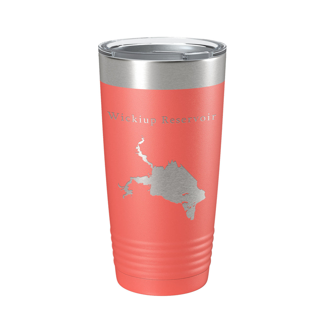 Wickiup Reservoir Tumbler Lake Map Travel Mug Insulated Laser Engraved Coffee Cup Oregon 20 oz