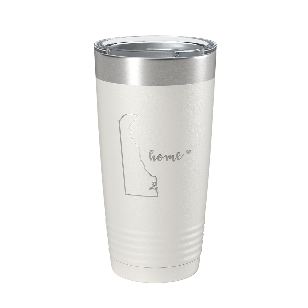 Delaware Tumbler Home State Travel Mug Insulated Laser Engraved Map Coffee Cup 20 oz