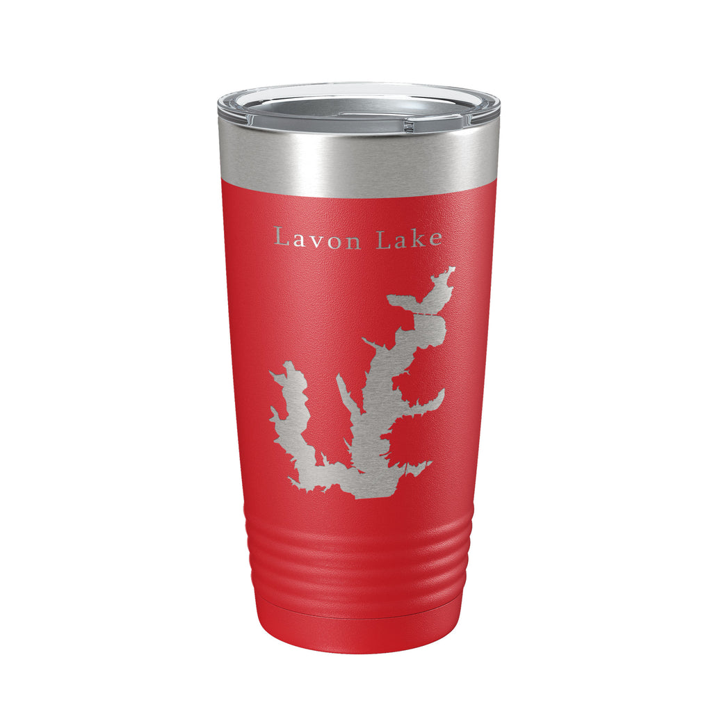 Lavon Lake Map Tumbler Travel Mug Insulated Laser Engraved Coffee Cup Texas 20 oz
