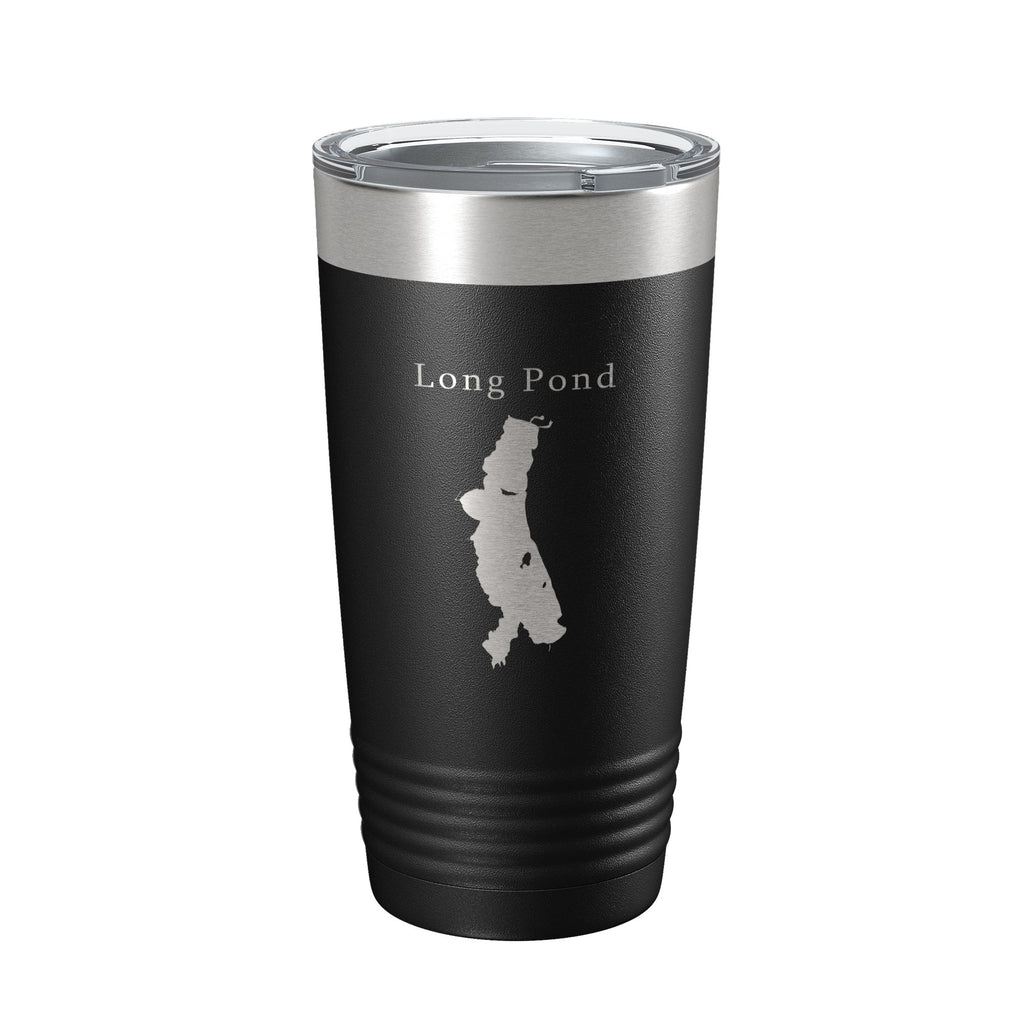 Long Pond Tumbler Lake Map Travel Mug Insulated Laser Engraved Coffee Cup Massachusetts 20 oz