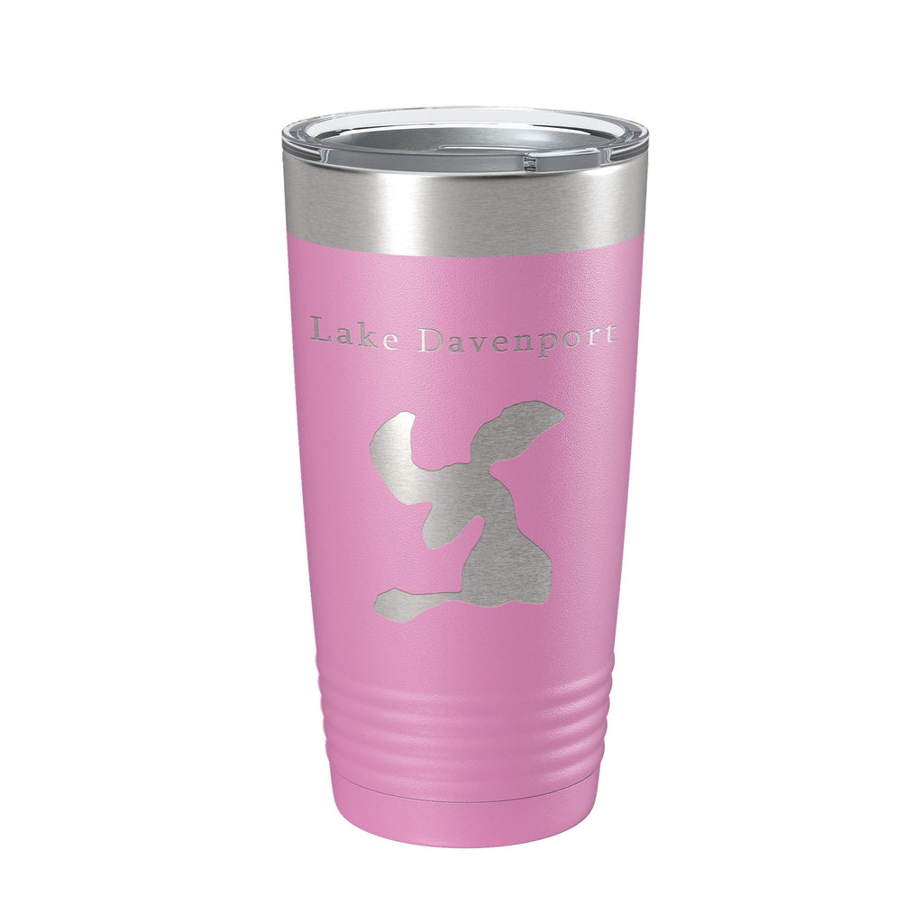 Lake Davenport Map Tumbler Travel Mug Insulated Laser Engraved Coffee Cup Florida 20 oz