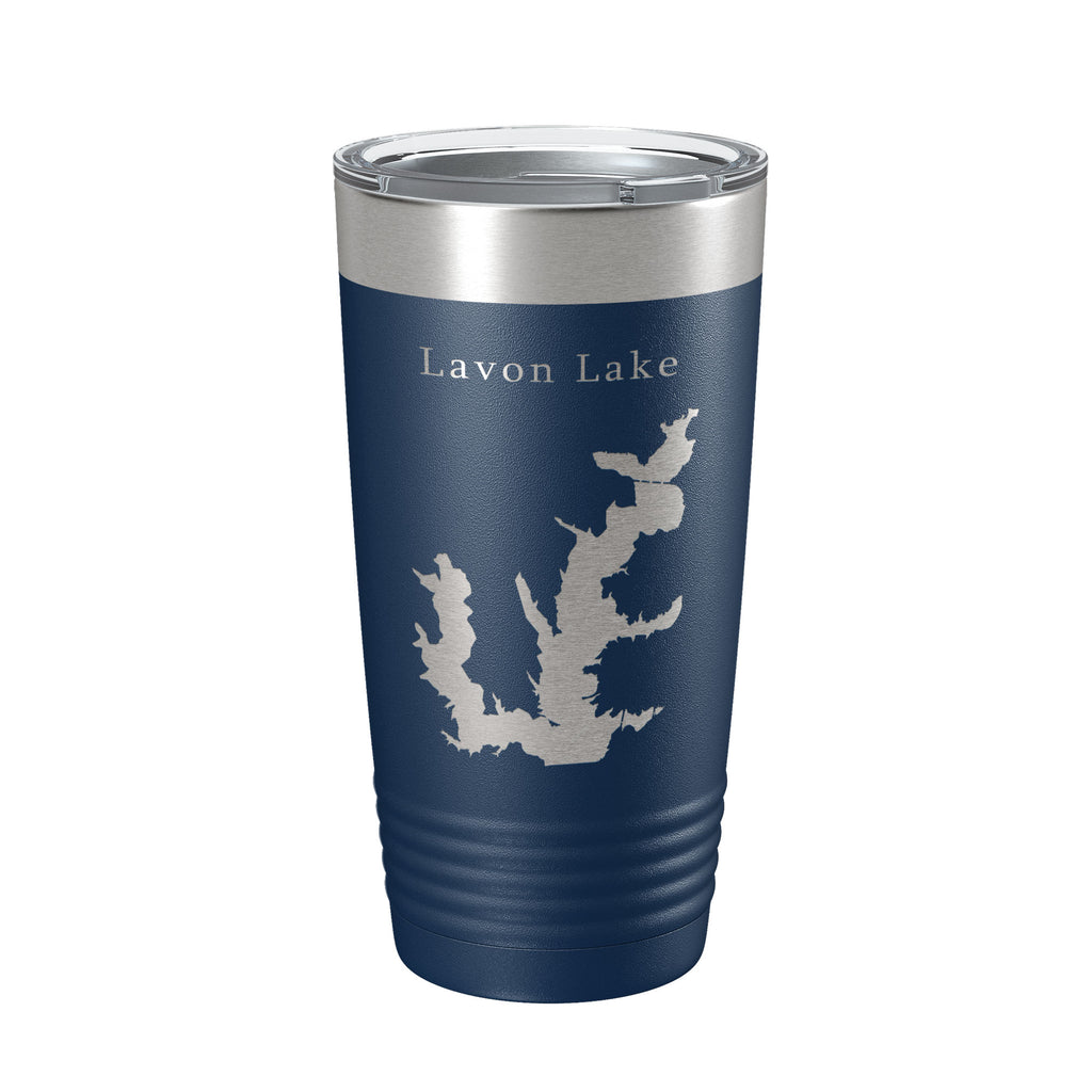 Lavon Lake Map Tumbler Travel Mug Insulated Laser Engraved Coffee Cup Texas 20 oz