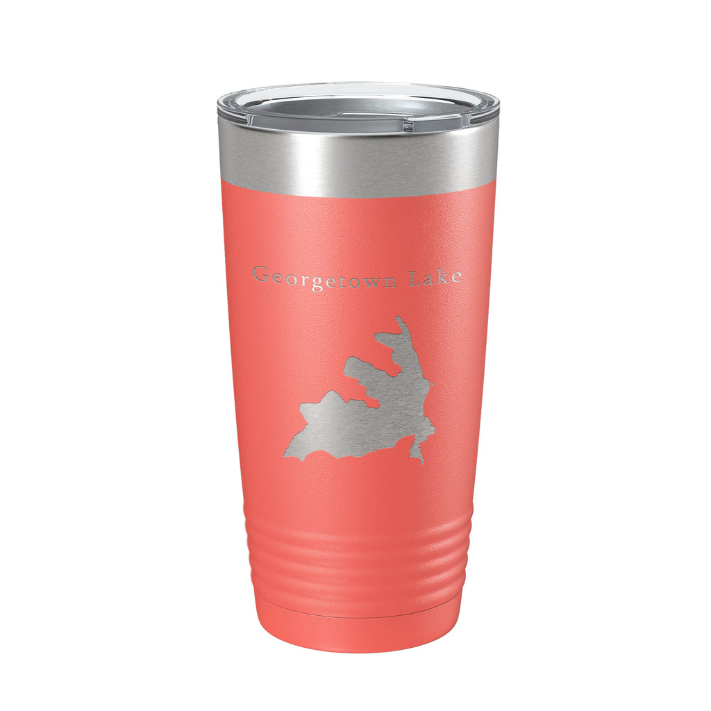 Georgetown Lake Map Tumbler Travel Mug Insulated Laser Engraved Coffee Cup Montana 20 oz