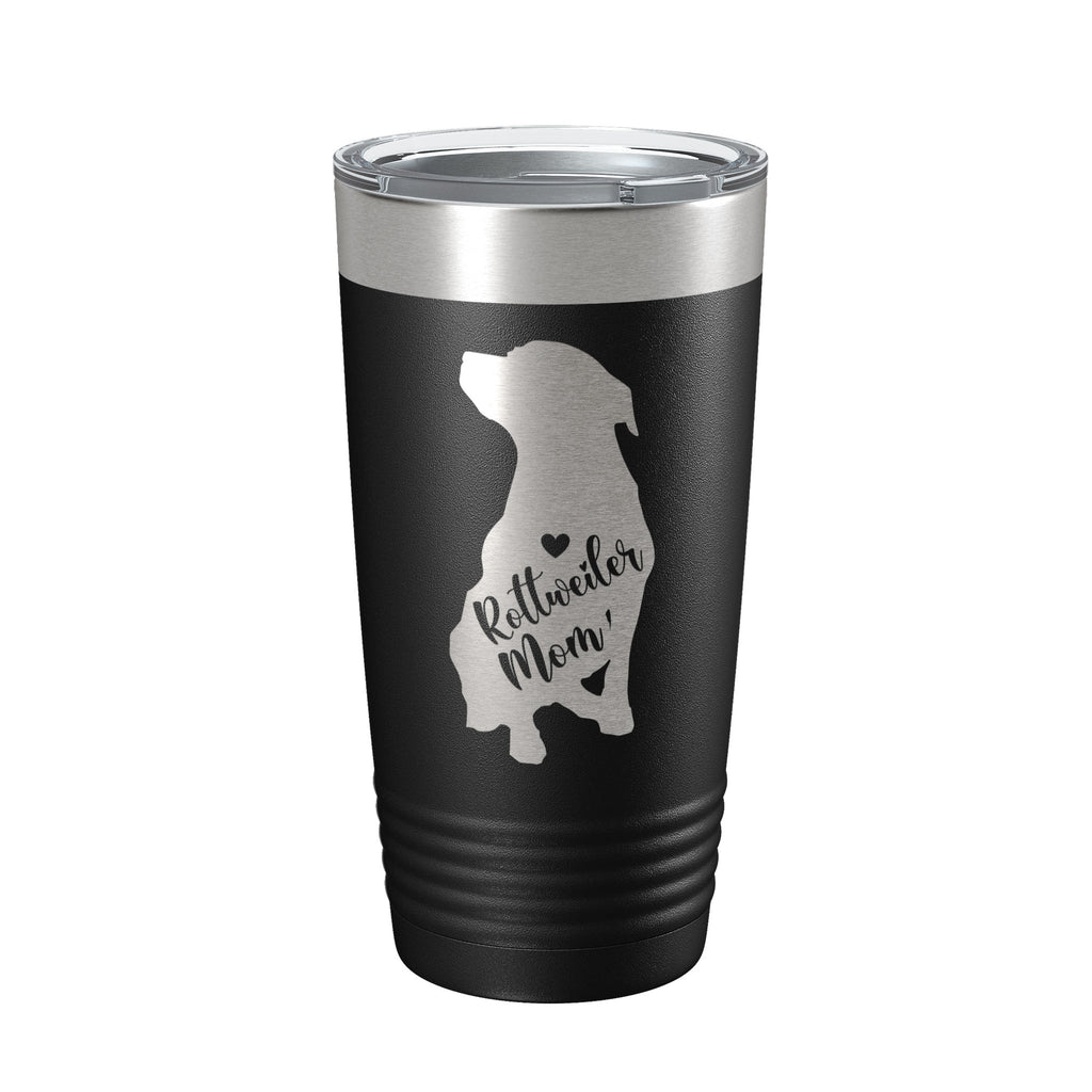 Rottweiler Mom Tumbler Dog Travel Mug Gift Insulated Laser Engraved Coffee Cup Rottie 20 oz