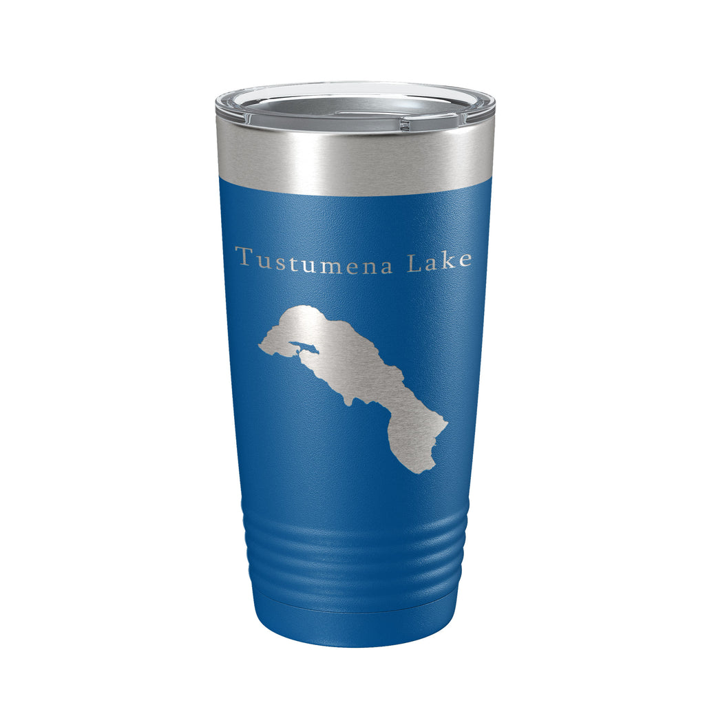 Tustumena Lake Map Tumbler Travel Mug Insulated Laser Engraved Coffee Cup Alaska 20 oz