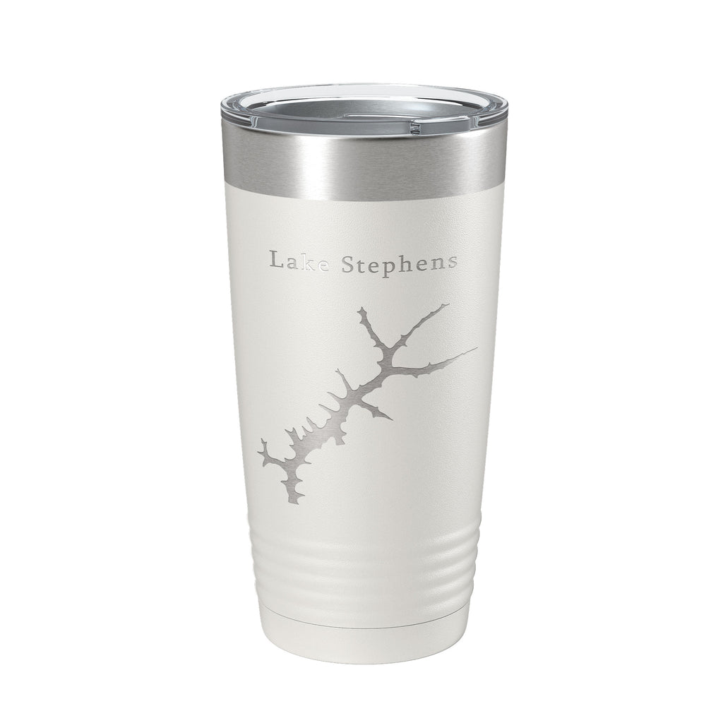 Lake Stephens Map Tumbler Travel Mug Insulated Laser Engraved Coffee Cup West Virginia 20 oz