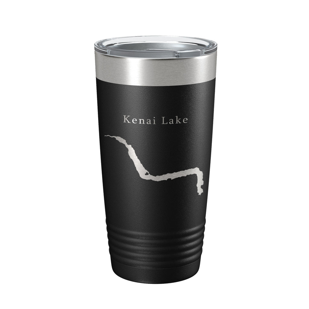 Kenai Lake Map Tumbler Travel Mug Insulated Laser Engraved Coffee Cup Alaska 20 oz