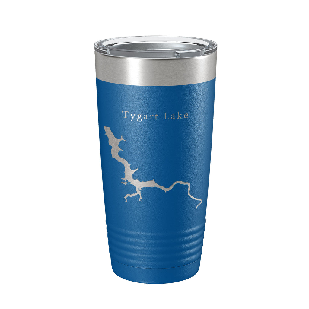 Tygart Lake Map Tumbler Travel Mug Insulated Laser Engraved Coffee Cup West Virginia 20 oz