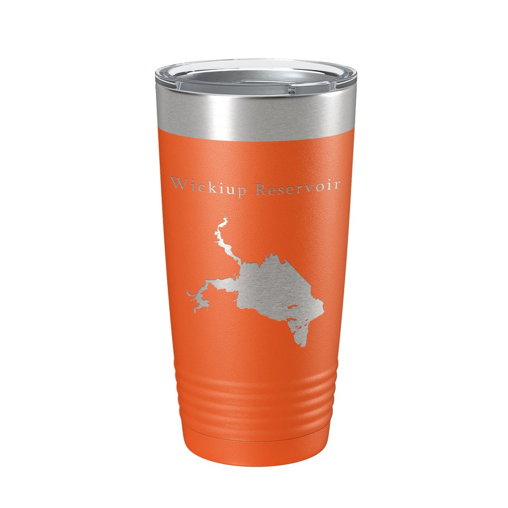 Wickiup Reservoir Tumbler Lake Map Travel Mug Insulated Laser Engraved Coffee Cup Oregon 20 oz