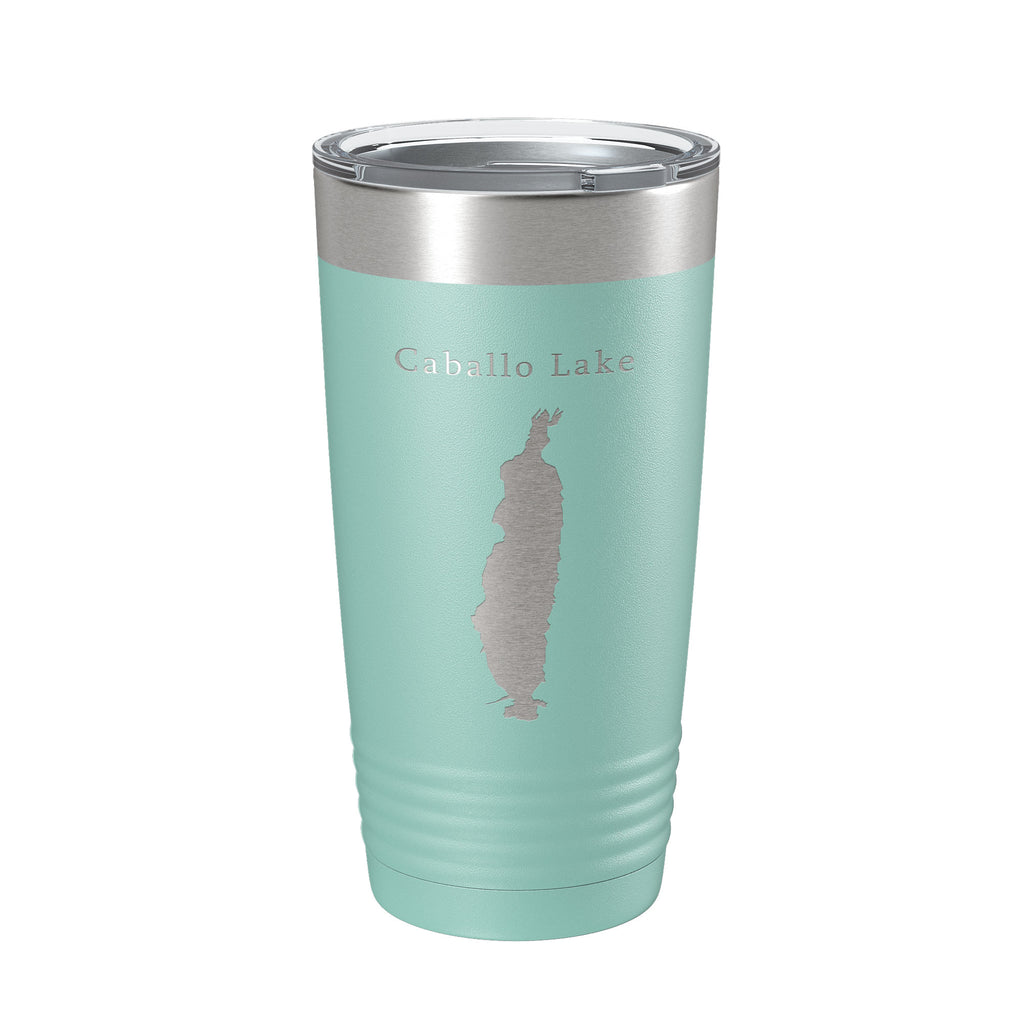 Caballo Lake Reservoir Map Tumbler Travel Mug Insulated Laser Engraved Coffee Cup New Mexico 20 oz